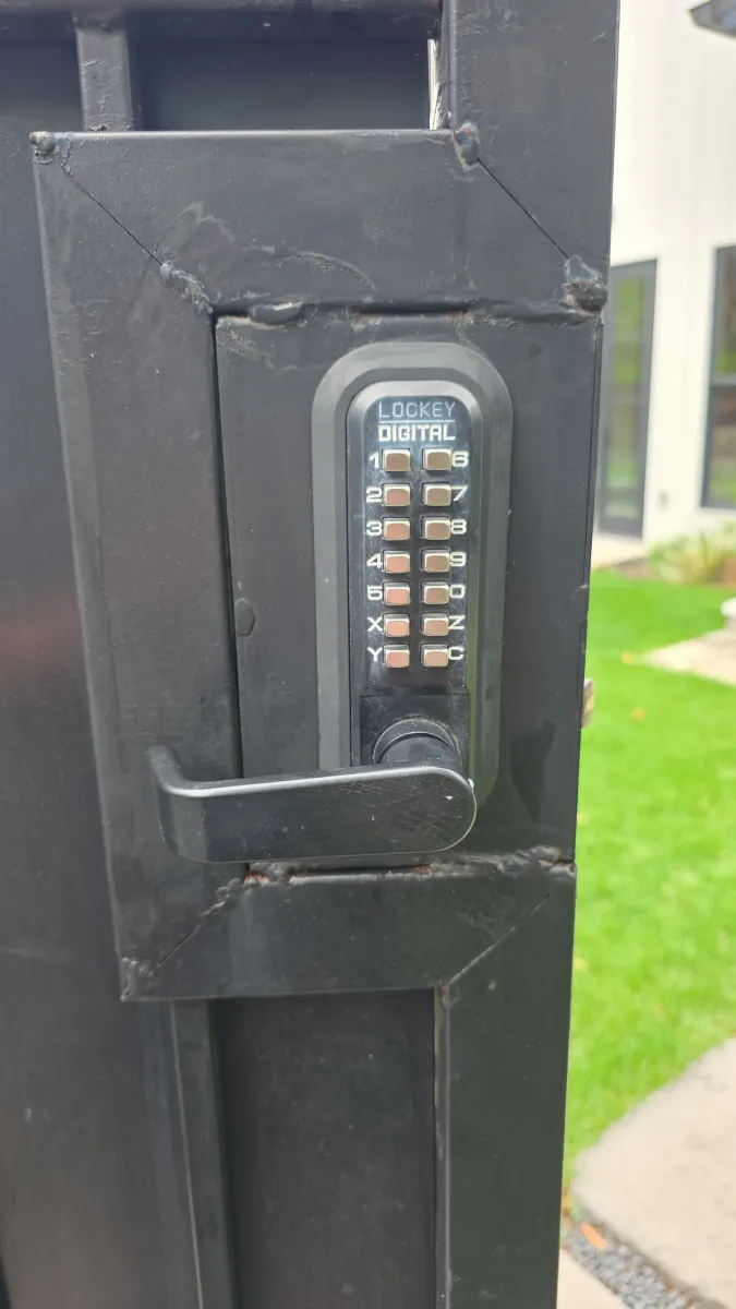 Commercial digital keypad gate access control system