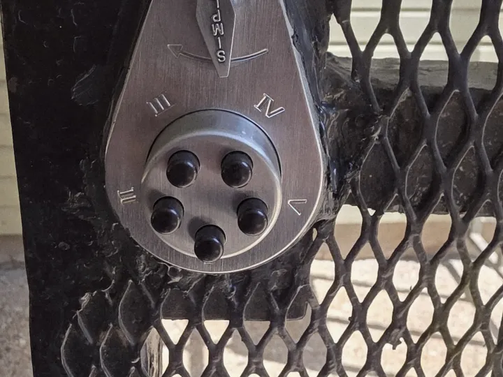Iron gate access hardware serviced by Pros On Call in Texas, representative of the wrought iron estate gates automated and serviced statewide.