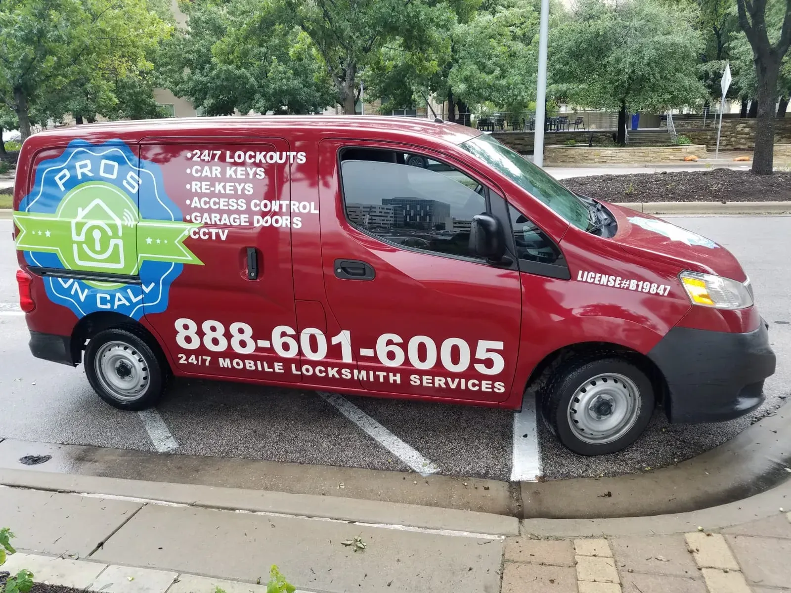 Pros On Call service vehicle in Austin, Texas