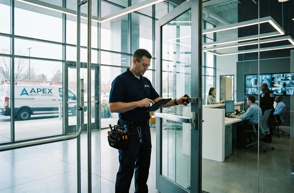 Commercial locksmith service hero image for Texas businesses