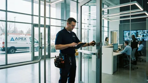 Commercial locksmith service hero image for Texas businesses