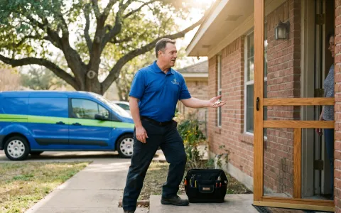 Pros On Call locksmith rekeying a Kwikset lock cylinder at an Austin TX residence