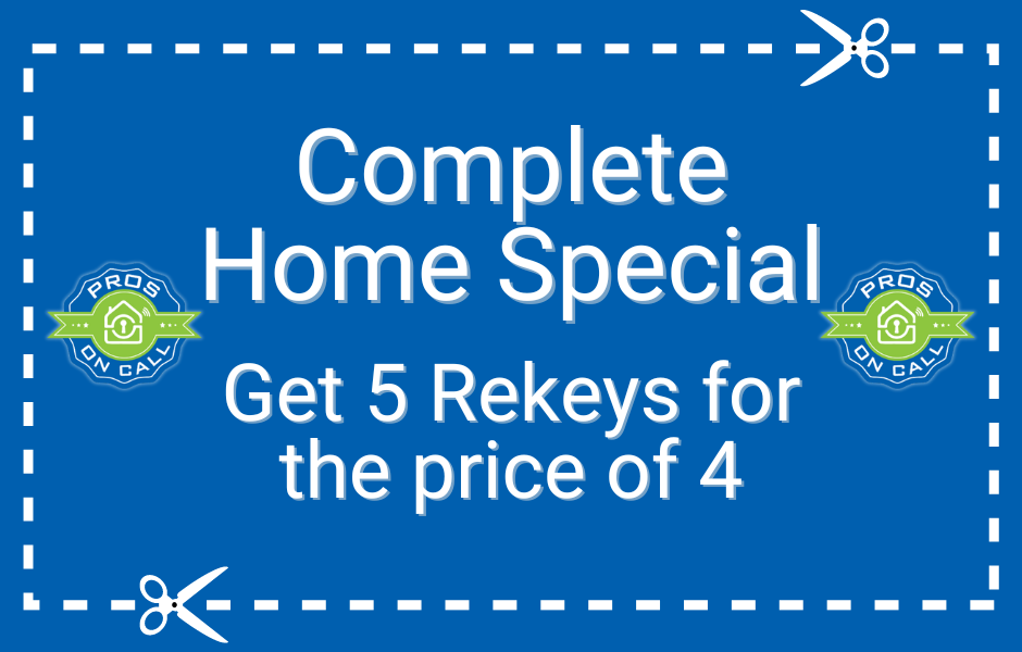 Complete Home Special - 5 Rekeys for Price of 4