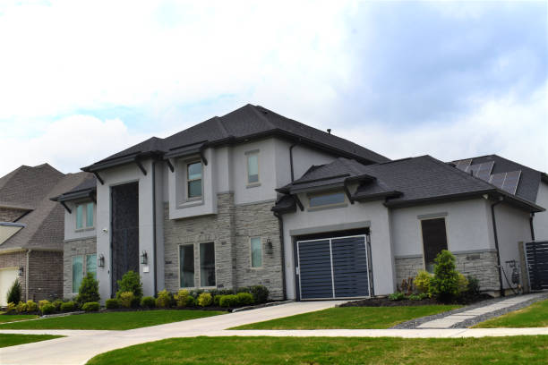 Luxury Home with perfect garage door by Pros On Call, best service for garage door repair and installation Houston TX