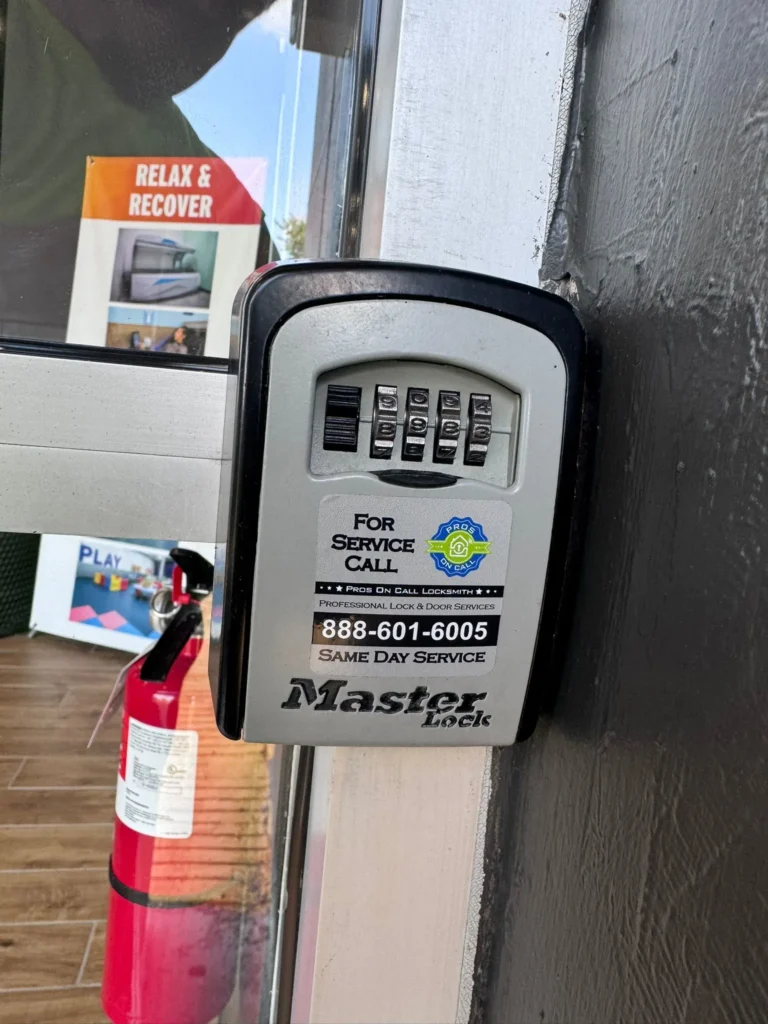 New Keyless Entry Lock was successfully installed by our Commercial Locksmith in New Braunfels TX - Pros On Call