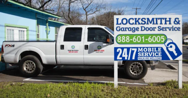 Service Truck of Pros On Call for Garage Door Repair Services in Cedar Park TX