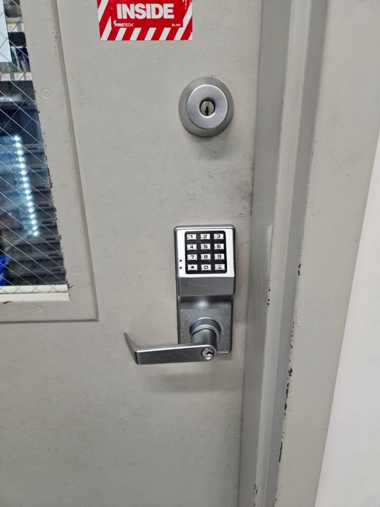 Installed Keyless door lock by trusted commercial locksmith in Georgetown TX