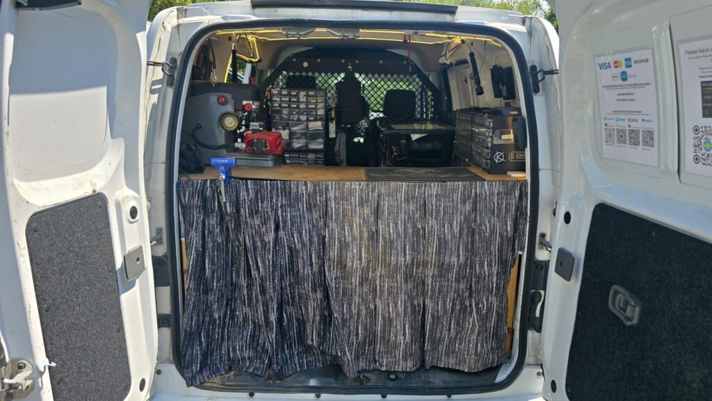 Inside the vehicle of trusted automotive locksmith in Austin TX